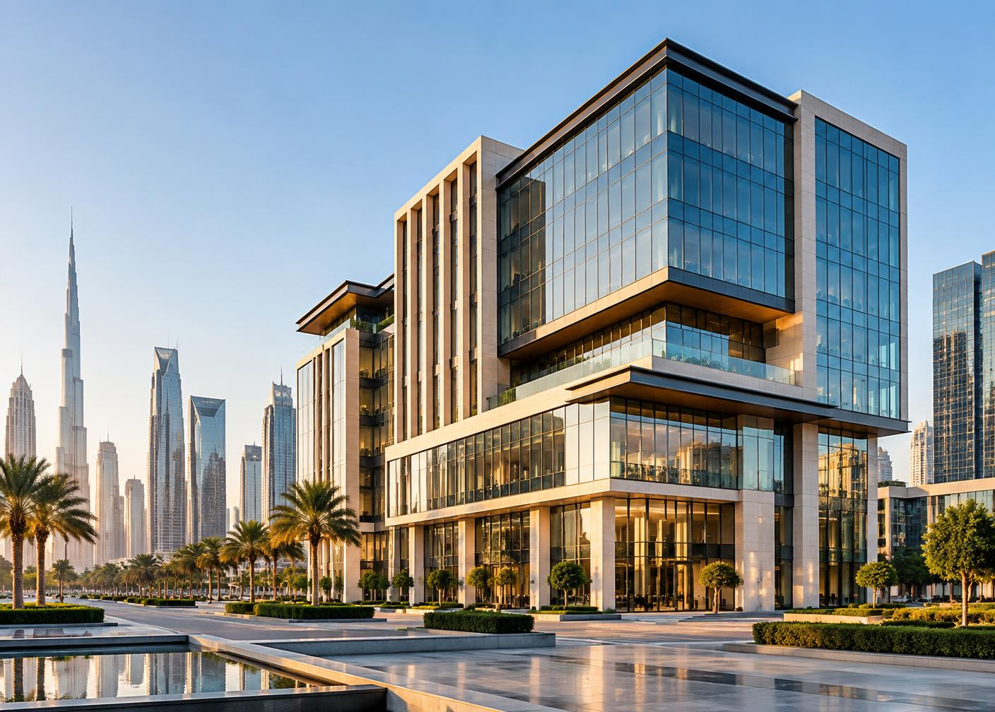 Contemporary commercial building in Dubai